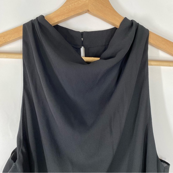 Krisa Black Draped Neck Sleeveless Top. Size XS - Picture 2 of 13